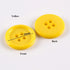 AKOAK 50 Pcs/Set 20mm DIY Button Colorful Candy Color Four-Eye Children's Clothing Buckle Work Clothes Button (Yellow)...