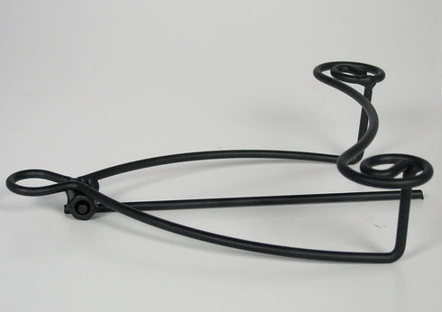 BANBERRY DESIGNS Black Metal Easel - Set of 3 - Wrought Iron Display Plate Stand - Swirling Spiral Scroll Design - 5 Inch High...