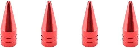 TVC29 Red 4pcs Long Spike Spiked Tire Valve Stem Caps Metal Thread Wheel Tires...