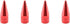 TVC29 Red 4pcs Long Spike Spiked Tire Valve Stem Caps Metal Thread Wheel Tires...