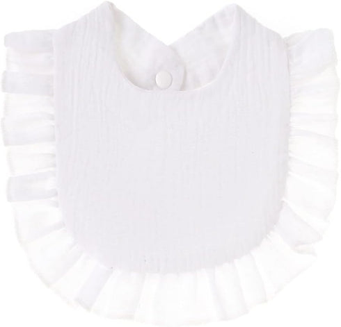 4 PACK Solid Muslin Baby Drool Bibs Set for Unisex Boys Girls Cotton Adjustable Teething Feeding Drooling Bibs...