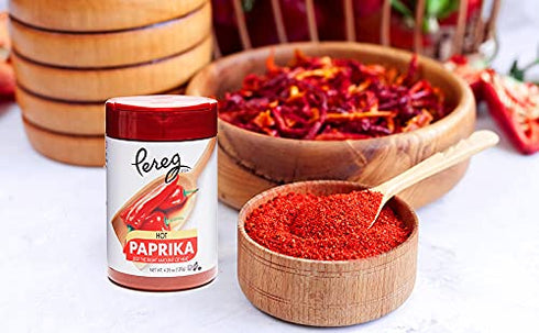 Pereg Hot Paprika Powder (4.25 oz) - Gourmet Ground Chilli Powder - Non-GMO, Gluten-Free - Bulk Spices & Seasoning...
