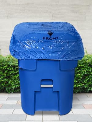 Trash Can Smell Eliminator Cover, Odor Eliminating Bag with Optional Straps, Eliminates Odor from Trash, Durable, Effective, Chemical-Free, Lemon ...