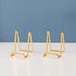Plate Holder Easel Display Stand - 4.5 inch Metal Plate Stands for Display - Tabletop Picture Stand - Gold Iron Easels for Display Pictures | Phot...
