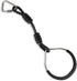 Single Black Gymnastic Swing Ninja Climbing Ring Kids Outdoor Playground Playset Accessories, Funny Monkey Gym Bar Obstacle Ring with Carabiners f...