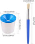 DIYASY 4 Pcs Kids No Spill Paint Cups and 4 Round Paint Brushes 4 Colors Spill Proof Paint Cups for Children’ Art Class and Home....