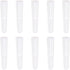 10pcs Umbrella Tail Beads 4.6mm Hole Dia 35.7mm Length PP Plastic Umbrella Bone Cover for Folding Umbrella Cover Parts, White...