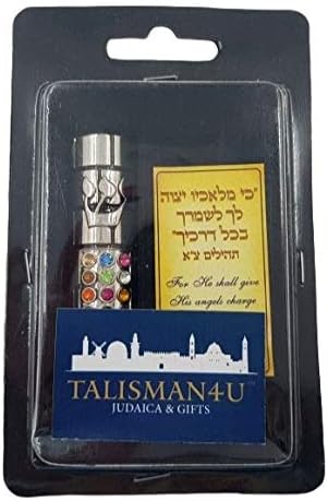 Protection CAR MEZUZAH with Travelers Prayer Scroll Hoshen Mezuza from Jerusalem Art Judaica Gift...