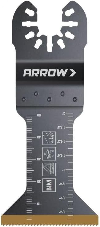 Arrow OSCELEC1-EK 4-Piece Oscillating Tool Accessory Kit for Drywall, PVC, Wood, Includes 2 Japanese Tooth Blades, 1 Standard Blade and 1 Titanium...