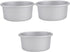 PRETYZOOM 3pcs 5 Nonstick Toaster Oven Pan Bread Tin Steaming Pan Anodized Aluminum Cake Pan Pudding Round Baking Cake Pan Layer Cake Pan Baking P...