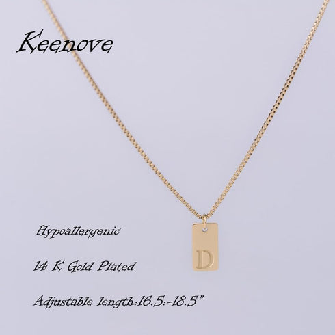 14K Gold Plated Chain Letter B Necklace Jewelry Trendy Dainty Simple Hypoallergenic Fashion Pendant Custom Initial Charm Gold Chain Gifts Accessor...