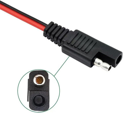 SAE Connector, 12AWG SAE Single Plug DC Quick Disconnect Power Extension Cable with Polarity Reverse Adapter for Motorcycles, Solar Panels, Cars, ...