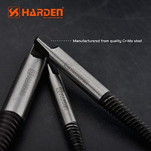 Edward Tools Bolt and Screw extractor set 5 Piece - Hardened Cr-Mo Steel for Easier Removal of Damaged Screws - Includes 5 sizes - Remove Allen bo...