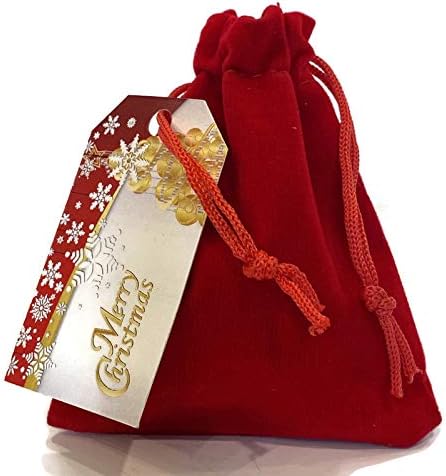 None Ultimate Naughty List Lump of Coal Christmas Surprise! Beautiful Plush Red Velvet Jewelry Bag Filled with Real Authentic Coal and Designer Gi...