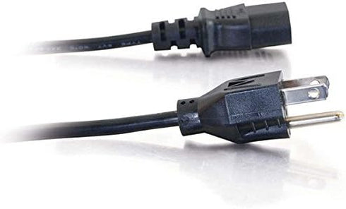 C2G Legrand Universal Replacement Power Cord, 18 AWG Computer Power Cord, 3 Pin Power Cord 12 Feet, Black Power Extension Cord, 12 ft Computer Pow...