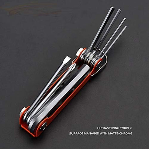 Edward Tools Folding Allen Wrench Set with Phillips and Flathead Screwdriver - Metric Hex Key Wrench Sizes - Heavy Duty Chrome Vanadium Steel - Co...