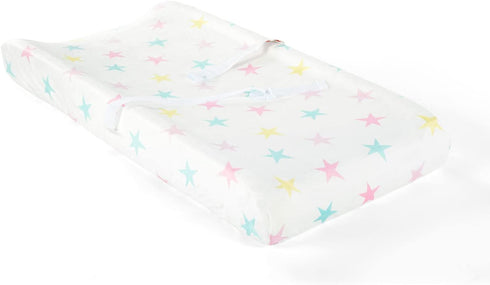 Lush Decor Rainbow Allover Stars Soft & Plush Changing Pad Cover, 32" x 16", Multi...
