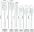 Heat Resistant Silicone Spatulas Set 6pcs, Seamless Design Non-Stick Mixing Spatulas with Stainless Steel Core, Premium BPA-Free Rubber Spatula Ba...