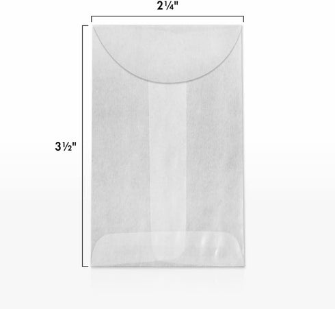 LUXPaper #1 Coin Envelopes | 2 1/4" x 3 1/2" | Glassine | 30lb. Text | 100 Qty...