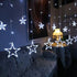 Star Curtain Lights for Bedroom - Plug-in 9ft 138 LED Fairy Twinkle Lights with 12 Star Drops, Connectable Window Lights with Remote 8 Lighting Mo...