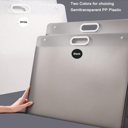 Plastic Art Portfolio, Large Art Portfolio with Handles,Waterproof Portfolio Folder for Artwork, Arts Storage Case for Drawing Sketch Photography ...