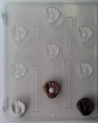 Small Baseball Glove With Ball Chocolate Candy Mold S021...