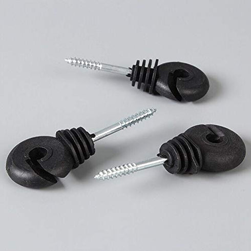 20Pcs Electric Fence Insulator Screw-in Insulator Fence Ring Post Wood Post Insulator with Insulator Socket Tool (20)...