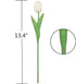 PU Fake Tulips Real Touch Artificial Flowers 10Pcs Flower Arrangement Bouquet for Home Office Wedding Decoration (White)...