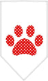 Pet and Dog Bandana Screen Printed, Red Swiss Dot Paw Yellow Small...