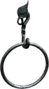Hand Forged Metal Leaf Towel Ring Wrought Iron Handmade Wall Mounted Hand Towel Holder Modern Farmhouse Kitchen Towel Ring Black Antique Finish He...