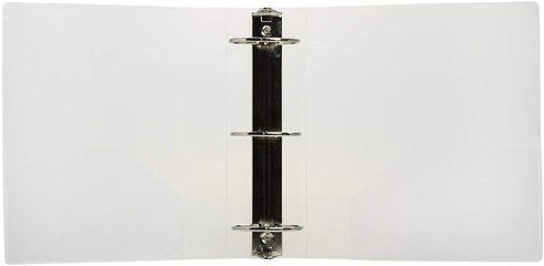 JAM PAPER Plastic 3 inch Binder - Clear 3 Ring Binder - Sold Individually...