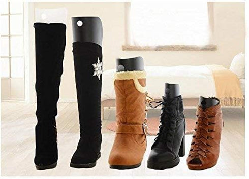 2 Pairs (14inch/36cm H) Plastic Thicken Long Boot Shaper Knee High Shoe Support Automatic Stand Hanger Shoes Trees Keeper Boot Short Inserts Holde...