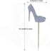 Morndew 24 PCS Silver Glitter Heels Cupcake Toppers for Gender Reveal Party Baby Shower Birthday Party Decorations...