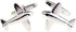 Airplane Plane Jet Commercial Pilot Pair Cufflinks in a Presentation Gift Box & Polishing Cloth...