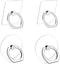 Cell Phone Ring Stand Holder,4 PCS Transparent Finger Ring Holder,360° Degree Rotation Kickstand Phone Ring Grips Compatible with Most Smartphones...