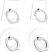 Cell Phone Ring Stand Holder,4 PCS Transparent Finger Ring Holder,360° Degree Rotation Kickstand Phone Ring Grips Compatible with Most Smartphones...