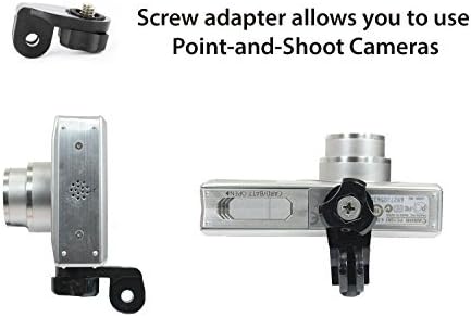 | Universal Smartphone Holder w/GoPro Style Mount Attachment, Tripod Adapter & Screw Adapter for Any Phone. Connect Your Smartphone to Any GoPro M...