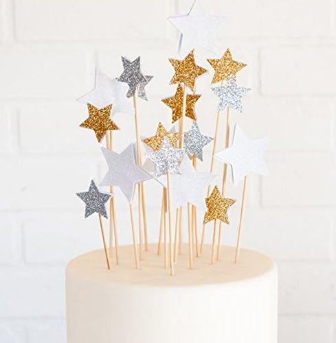 48 Pieces Little Star Toppers,Baby Shower Decor and Cupcake Party Picks...