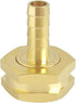 Hooshing 3/8" Barb x 3/4" GHT Female Garden Hose Swivel Adapter Heavy Duty Brass Hose Connectors with Stainless Clamps for Watering System Outdoor...