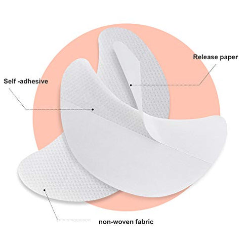 Yaomiao 200 Pieces Eyeshadow Shield Eyeshadow Gel Pad Patches Eyeshadow Stencils for Prevent Eyelash Extensions, Tinting and Lip Makeup Residue (2...