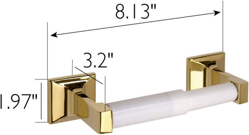 Design House 533299 Accessories Bathroom Hardware, Toilet Paper Holder, Polished Brass...