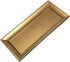 Decorative Gold Rectangular Plastic Charger Tray for Dining Table Christmas Holiday Party Decor (Set of 2) 6.5 in x 14 in Each....