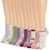 MUK LUKS Women's 10 Pack Low Cut Socks, Floral, OS...