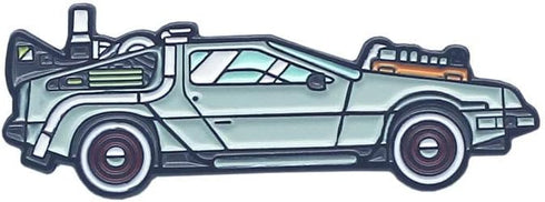 2pc Delorean Sports Car Enamel Pin Brooch Cartoon Time Machine Brooch For Backpacks...