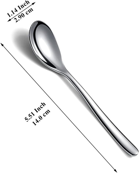 Kyraton Teaspoons Set of 12, Stainless Steel Coffee Spoon, Spresso Spoons for Home, Restaurant, Hotel, Parties, Dishwasher Safe...