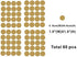 80pcs Gold Polka Dot Wall Decals – Removable Vinyl Stickers for Kids Nursery, Baby Room, Toddler Bedroom – Safe Adhesive Circle Decorations – Easy...