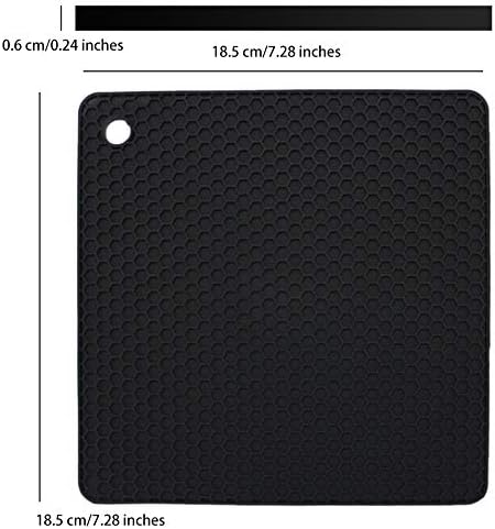 Smithcraft Silicone Trivets for Hot Dishes, Pots and Pans, Hot Pads for Kitchen, Blue Silicone Pot Holders Mats for Kitchen Quartz Counter Heat Re...
