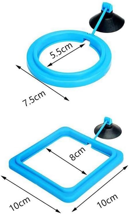 2pc Fish Feeding Ring,Floating Tropical Fish Food Ring Aquarium Fish Tank Suction Cup,Prevents Food from Entering Filter, Pet Supplies Food Tray F...