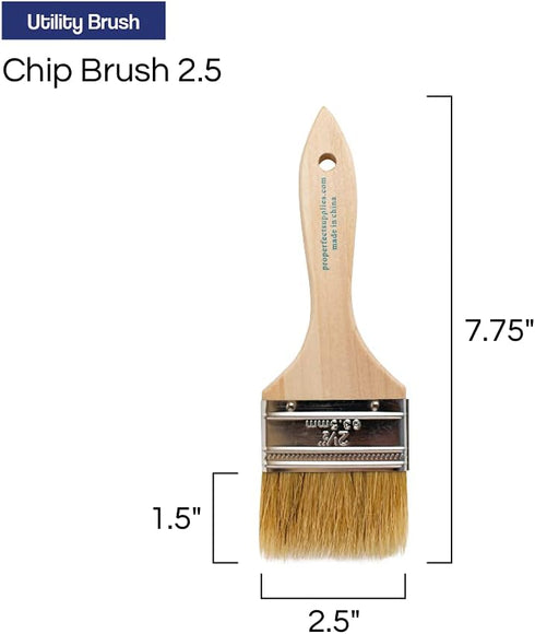 Pro Grade Chip Paint Brushes - 12-Pack - 2.5" Chip Brushes for Paints, Stains, Varnishes, Glues, & Gesso - Home Improvement - Interior & Exterior ...