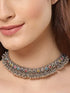 Indian Designer Silver Oxidized Ethnic Statement Traditional Ghungroo Beads Choker Necklace Jewelry Multi...